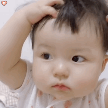 萌娃丸子妹表情包动图