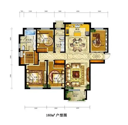 远洋荣域160平方米_远洋荣域户型图-大连搜狐焦点网