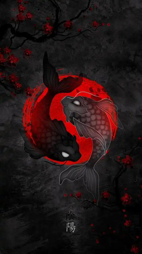 阴阳太极八卦锦鲤抖音最火高清壁纸