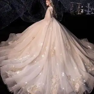 主纱婚纱大拖尾 奢华