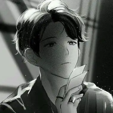 黑白男生动漫头像丧气难以启齿的痛