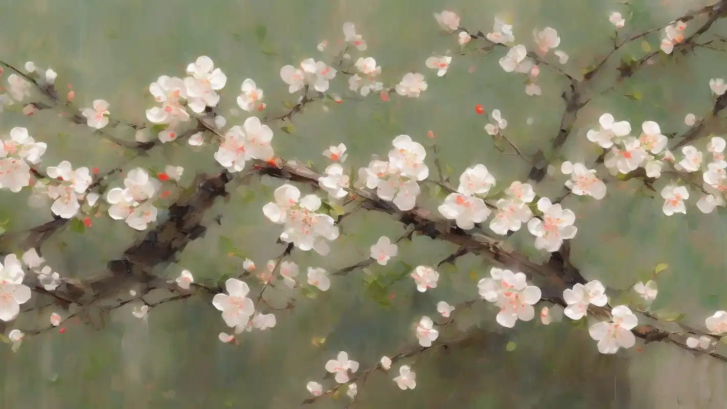 壁纸94 梅花,作为中国的传统名花,一直以其傲雪凌霜的品格为人称道