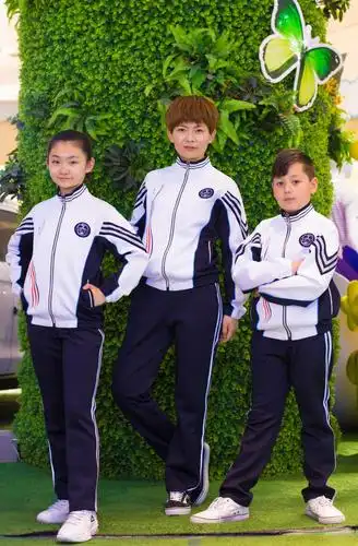 沈阳市中学生统一秋季校服套装运动服女生款蓝白款 特体上衣 155cm