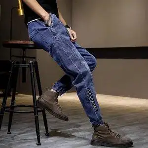 003人付款天猫痞帅牛仔裤男高街ins潮炸街长裤韩版潮宽松直筒港风搭配