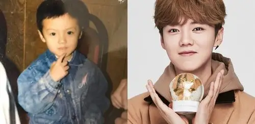 鹿晗晒童年萌照 真想抱抱那个会打扮的帅气小正太