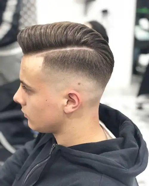 很有型的男士发型,二八分界头