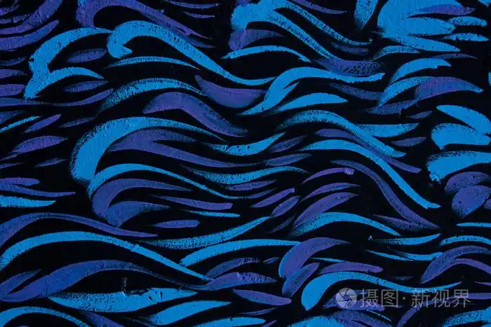 抽象的蓝色和紫色涂装混凝土