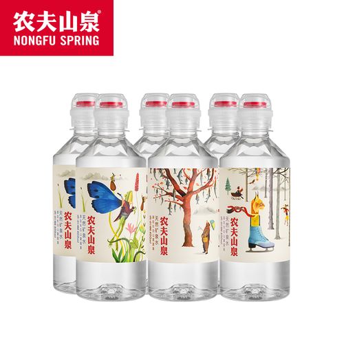 农夫山泉运动盖400ml*24瓶整箱装官方同款碱性儿童高端矿泉水特价