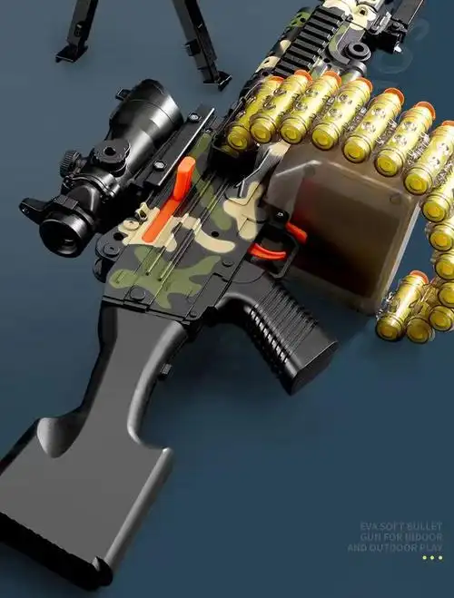 【官方精选】打气球玩具枪公园摆摊儿童男孩吃鸡套装手动射击m416软弹