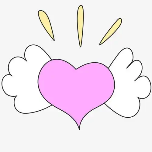 卡通翅膀爱心