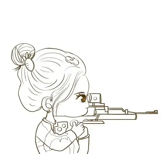 头像步骤_头像_手绘_杨倩_治愈_东京奥运会_给运动员画头像_素材_头像