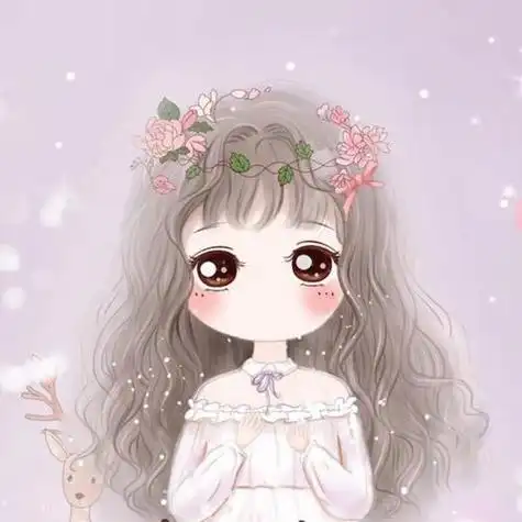 可爱的小薇头像美图女生壁纸锁屏萌萌图插画