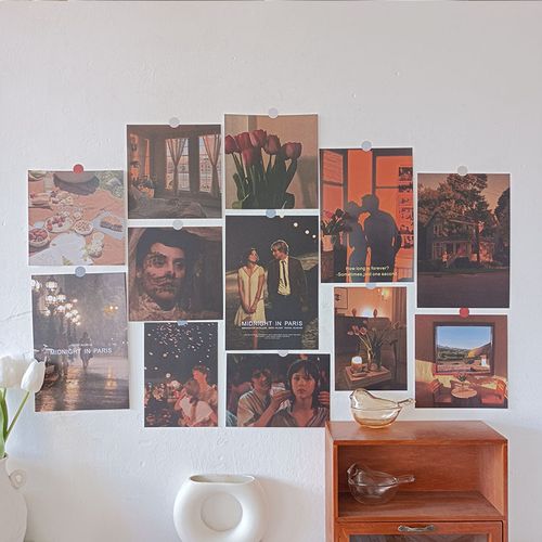 复古电影海报杂志海报卧室宿舍寝室墙面装饰背景照片墙装扮贴画