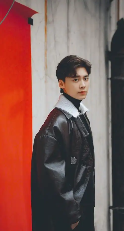 李易峰穿皮衣有种说不出来的痞帅感让人很舒服赏心悦目