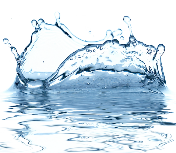 免抠蓝色水纹水纹溅起的液态水元素水珠