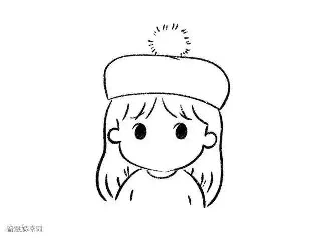 漂亮长头发 strong>女孩简笔画画小女孩简 /strong>单又可爱