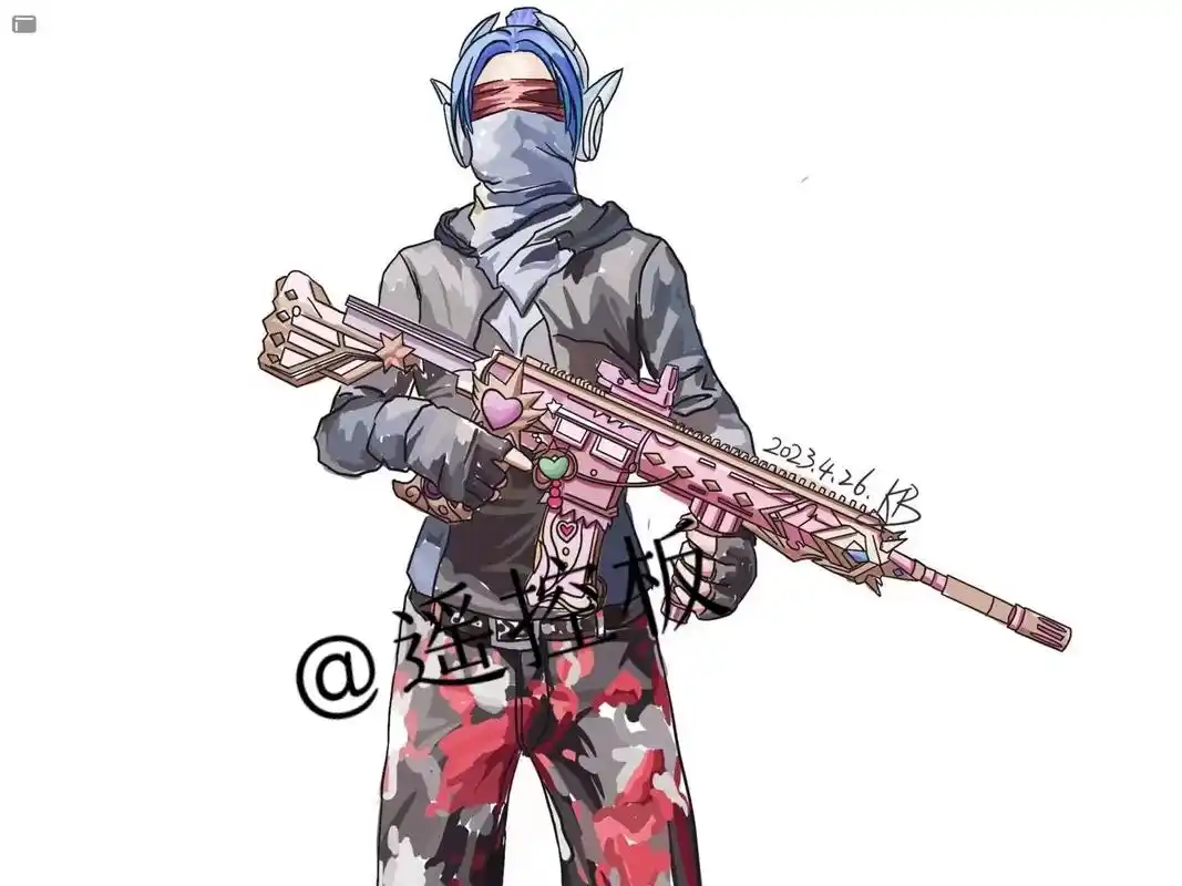 板绘#火箭少女101 #和平精英都市猎人 #和平精英绘画  - 抖音