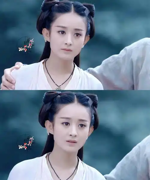 然而,从《花千骨》的剧照可以清晰看出赵丽颖双眼都是明显的大双眼皮