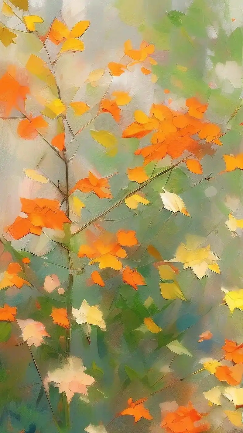 秋天壁纸🍂,感受枫叶飘落的浪漫💕