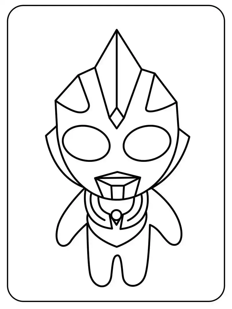 超萌卡通奥特曼涂色简笔画素材🔥.全素材可打印,有小猪佩奇, - 抖音