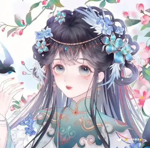 蓝色系古风头像#古风女生头像  #古风头像  #微信头像  #头像分享