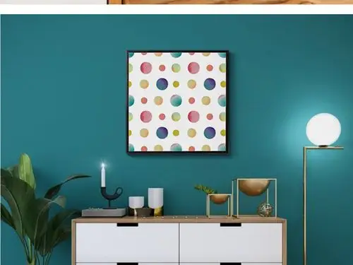 现代北欧简约装饰画彩色圆点客厅装饰画