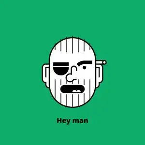 字符设计胡子拉碴生气的人.矢量头像照片