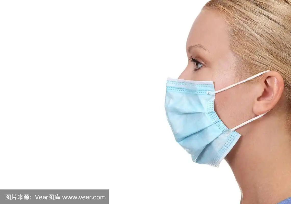 侧面像,图像,青年人,女护士,面罩