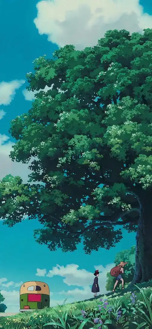 图源网,侵删致歉.清新唯美插画壁纸,宫崎骏的治愈动漫世界(1).