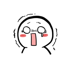 简约小人发抖害怕emoji表情包