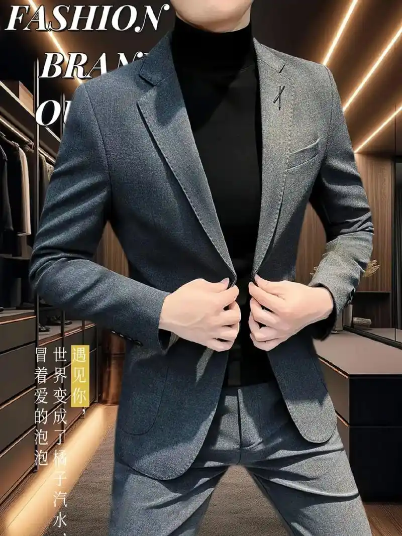 春季新款男士商务西装