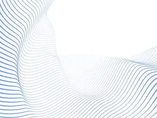 蓝色曲线波浪线条png素材