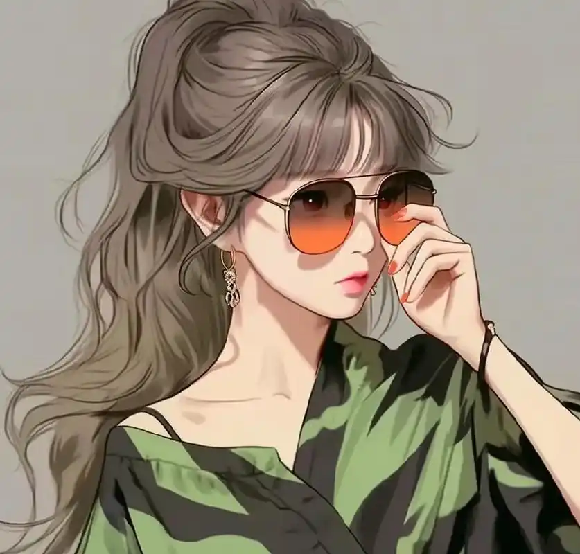 炫酷墨镜女生头像|闺蜜头像