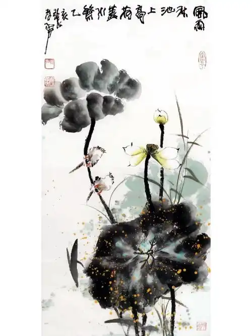 张孝勇老师书画作品10050cm有视频合影