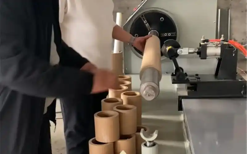 缠绕膜纸管精切机全自动切纸管机数控纸管磨头机厂家批发