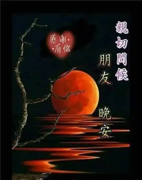1月睡前晚安问候祝福图片带字群发晚上好问候动画表情包