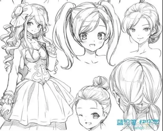 动漫中女生人物绘画技巧少女篇