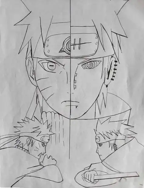 博人简笔画 火影忍者博人简笔画