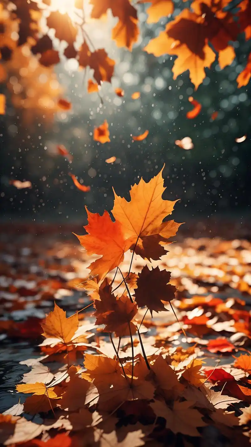 94伤感落叶壁纸,温暖你的心灵92 这组伤感落叶壁纸,如同秋日里