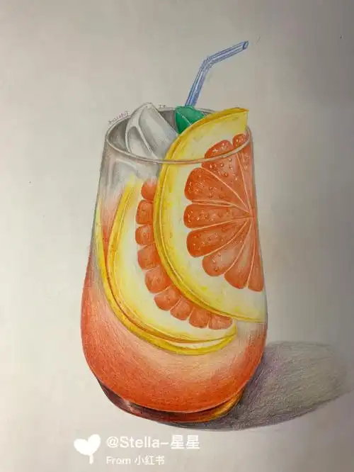彩铅饮品果汁77细节图