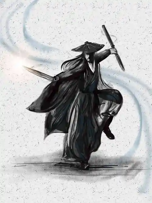 中国风动漫武侠的人物插画手机壁纸图片