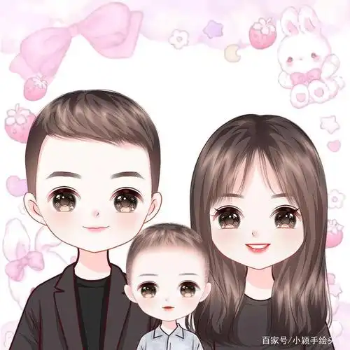 12月你好,珍惜眼前人,一家三口幸福头像