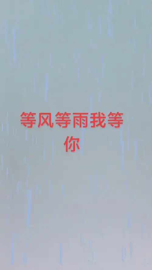 高清音乐《等风等雨我等你》
