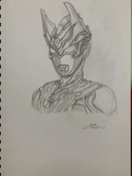 临摹令迦奥特曼_临摹_文化_绘画