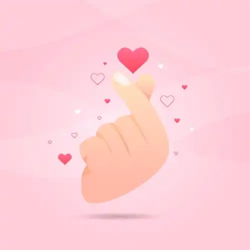 粉色比心设计矢量素材aieps