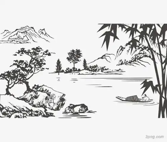 标签江南手绘山水画手绘简笔画江南水乡简笔山水画山水简笔画江南