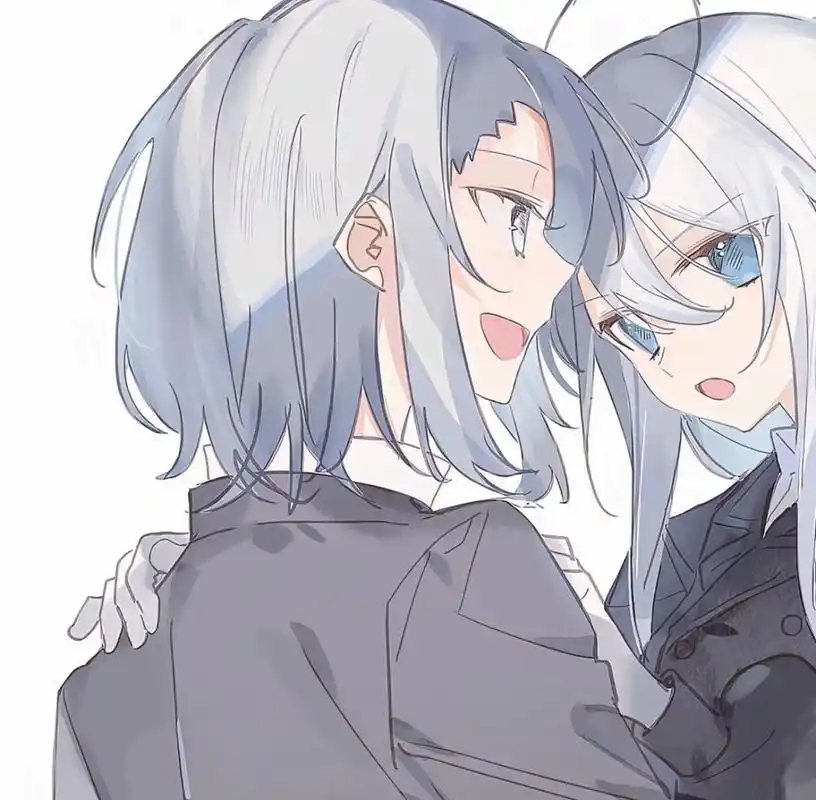 女漫闺头 动漫头像 头像 女生头像 闺蜜头像 画师:高木樹理