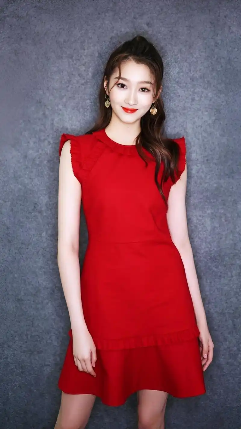 关晓彤全红系列,性感撩人