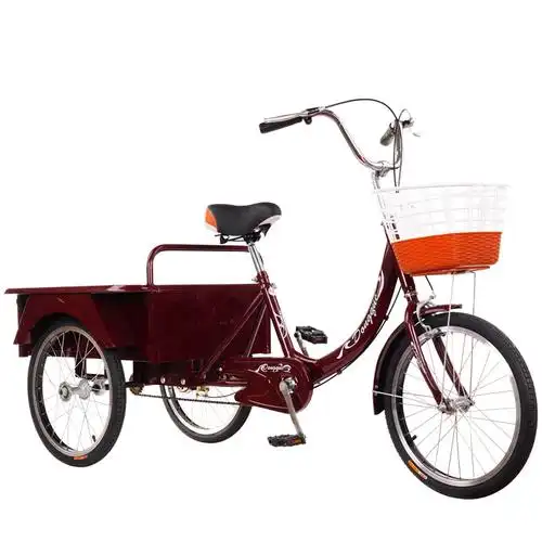 新款老人三轮车老人脚踏代步车老年脚蹬自行车成人三轮车人力轻便