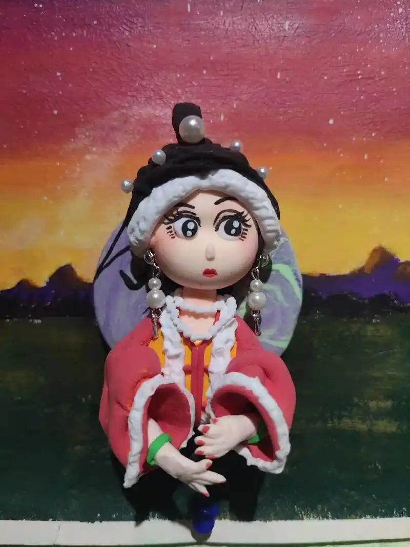 粘土手工少数民族女孩